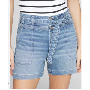 Extra High-Rise Everyday Soft Denim Utility Shorts Size 4